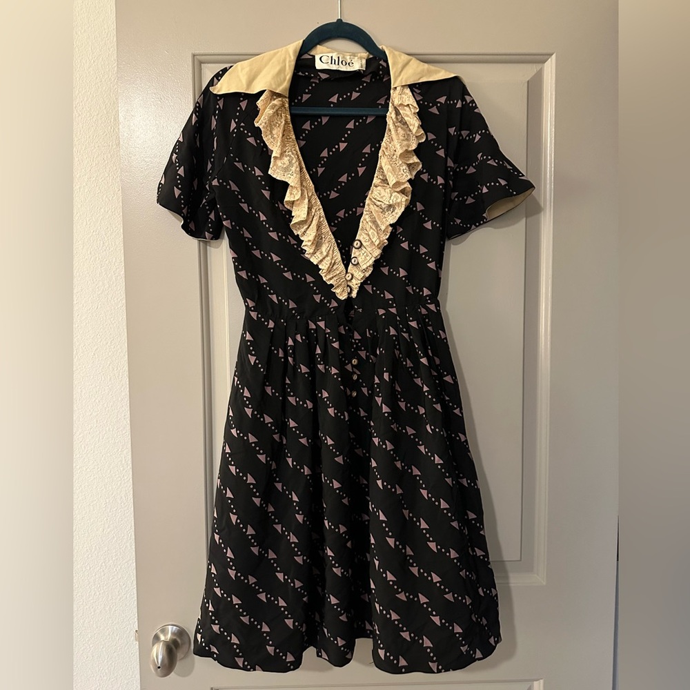 Vintage Chloe dress size small navy